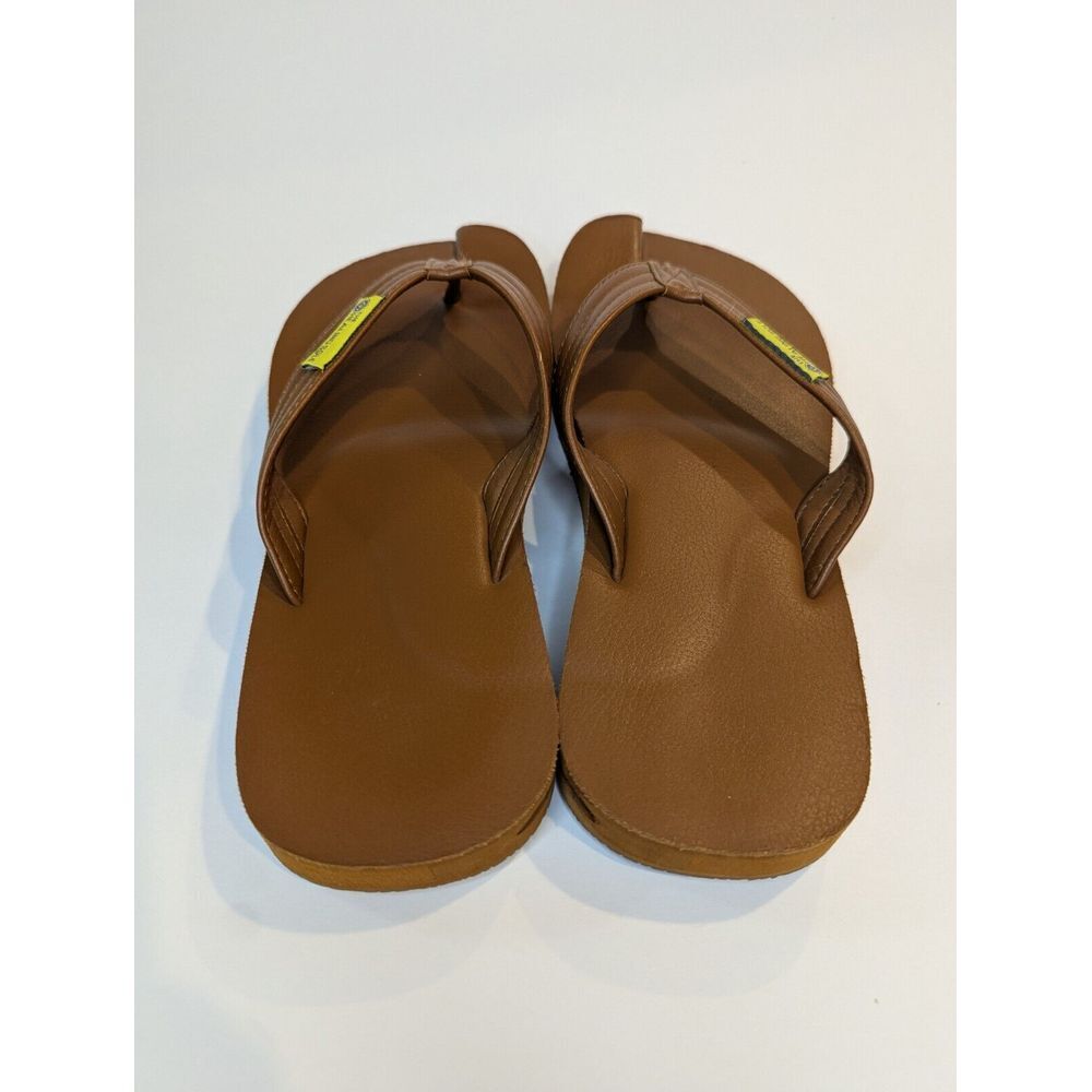 The Healing Sole Original Tan Leather Orthotic Thong‎ Flip Flops  W9.5 M8 Unisex - Picture 4 of 8